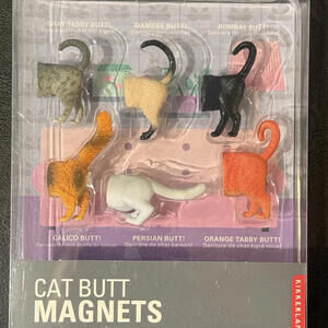 6 Pack Magnetic Funny Cat Butt Refrigerator Decorative Magnets, Novelty Gift